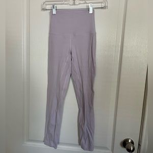 lululemon lavender dew align leggings size 0 25”